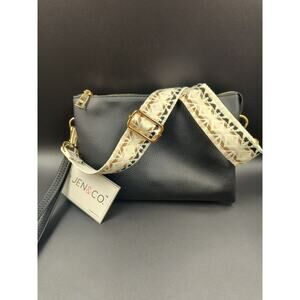 Jen & Co. Izzy Crossbody Bag - Black - Vegan, PETA Approved - NWT